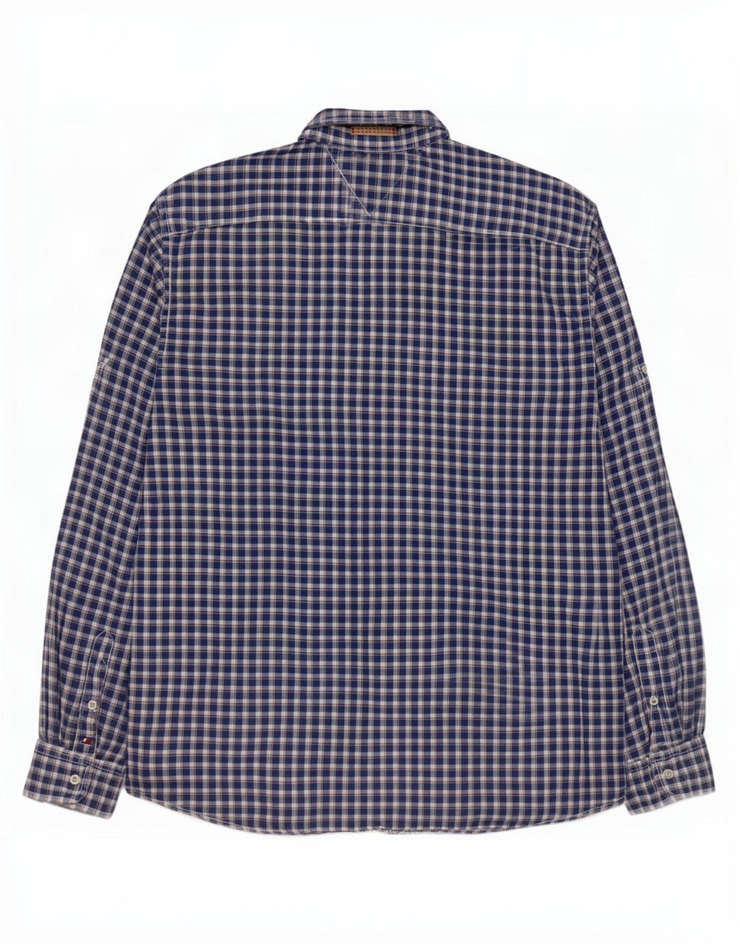 Męska koszula w stylu vintage Tommy Hilfiger XL w niebieską kratkę