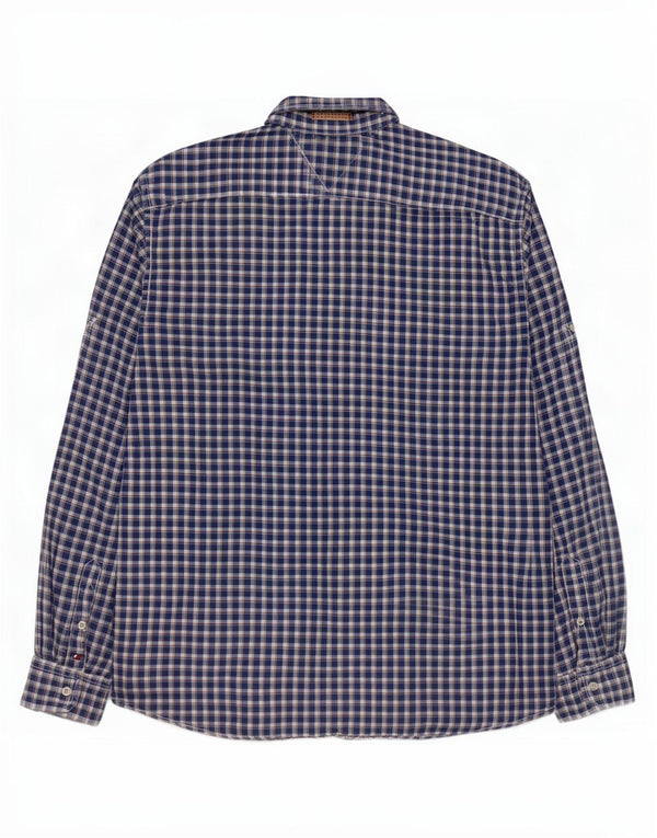 Męska koszula w stylu vintage Tommy Hilfiger XL w niebieską kratkę