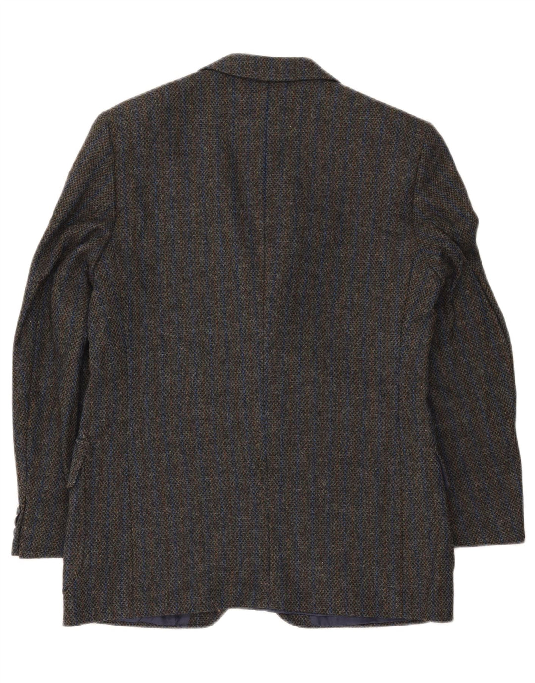 VINTAGE Mens 3 Button Blazer Jacket UK 40 Large Grey Striped Wool Vintage Vintage and Second-Hand Vintage from Messina Hembry 