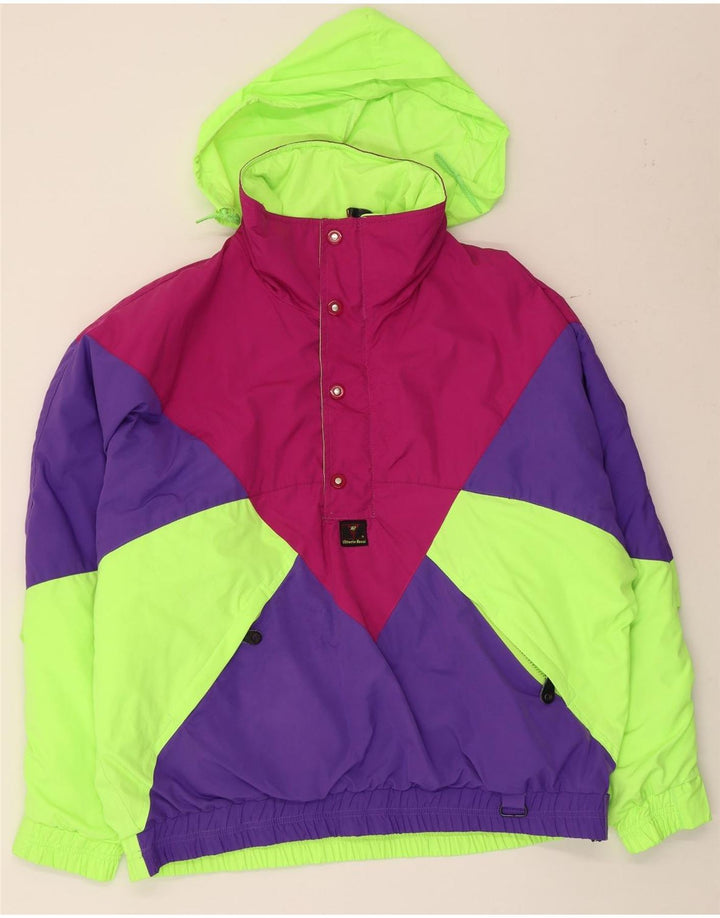 Vintage męska kurtka Anorak z kapturem IT 50, duża, wielokolorowa