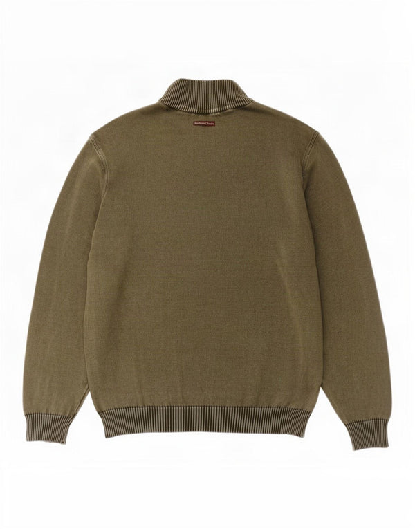 Marlboro Classics Męski sweter z zamkiem błyskawicznym, 2XL, bawełna khaki