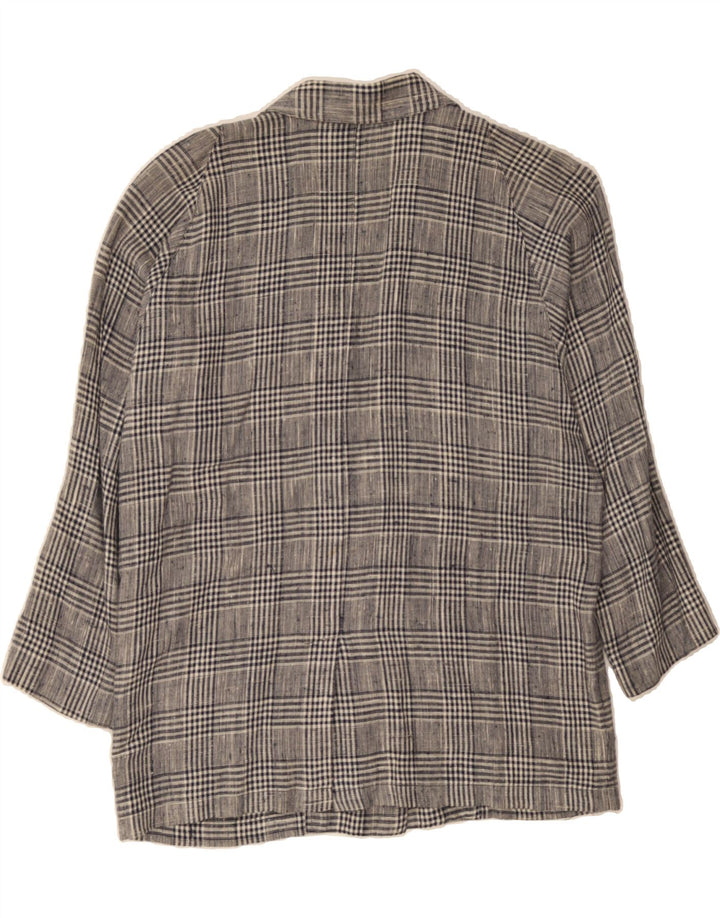 MAZZONETTO Womens Loose Fit 2 Button Blazer Jacket IT 44 Medium Grey Check Vintage Mazzonetto and Second-Hand Mazzonetto from Messina Hembry 