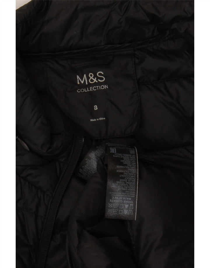Marks & Spencer Damska wyściełana kamizelka UK 8, mała, czarna, poliamid