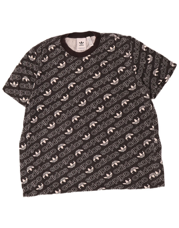 Adidas Męska koszulka graficzna Top XL Czarna bawełniana