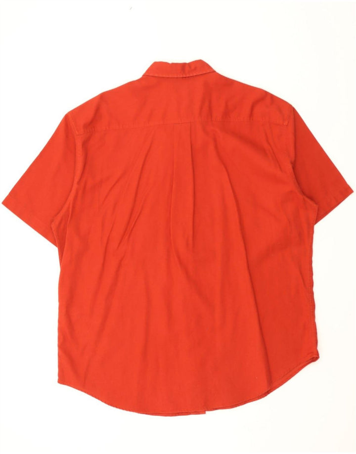 DOCKERS Mens Short Sleeve Shirt XL Red Cotton Vintage Dockers and Second-Hand Dockers from Messina Hembry 