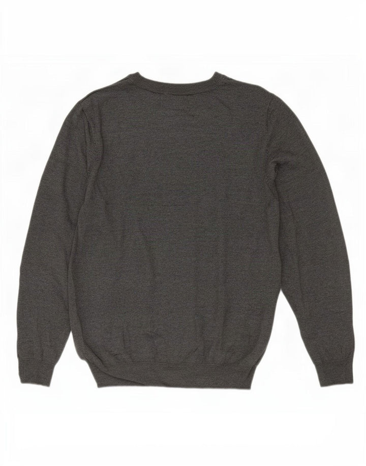 Sweter damski Zara z okrągłym dekoltem UK 14, średnioszara wiskoza