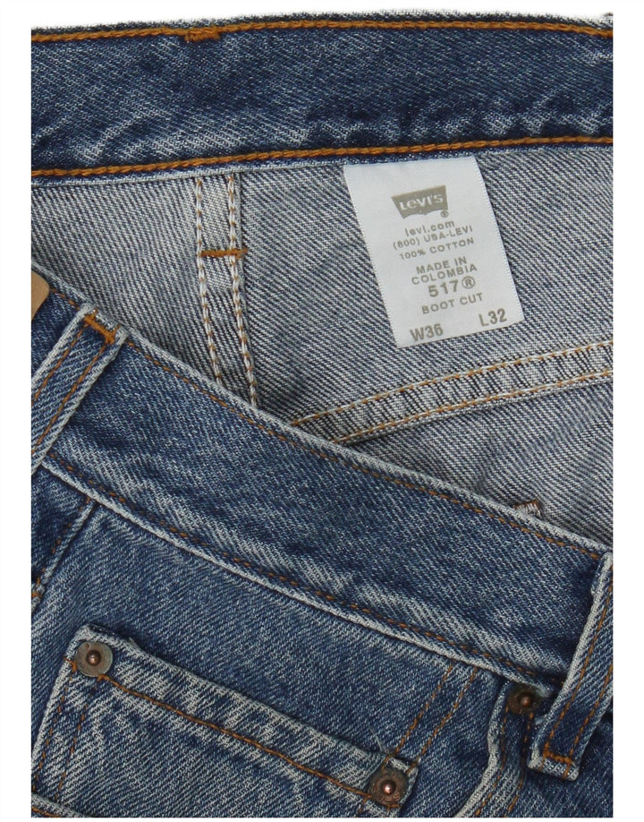 Męskie dżinsy Levi's 517 Bootcut W36 L32 Niebieska bawełna