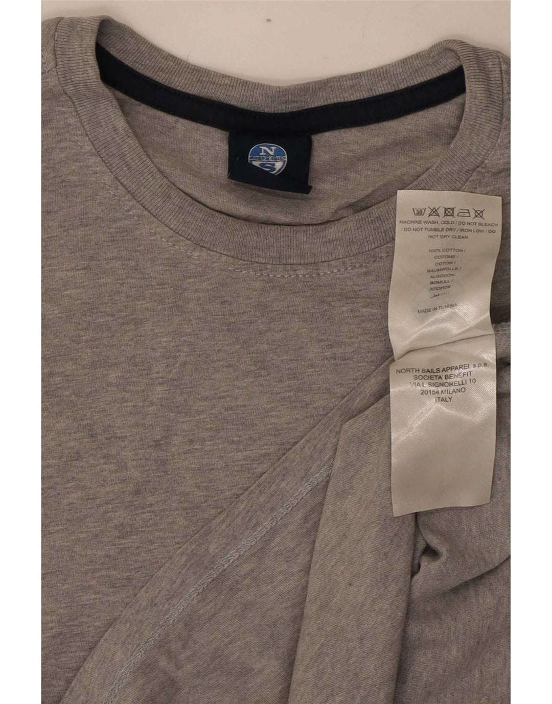 T-shirt męski North Sails, bawełniany, w kolorze średnioszarym