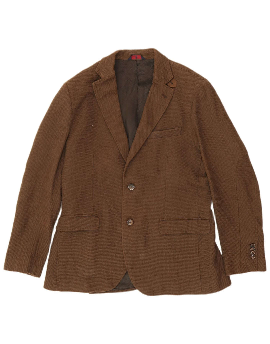 MASSIMO DUTTI Męska marynarka zapinana na 2 guziki UK 38 Średni brązowy wiskoza