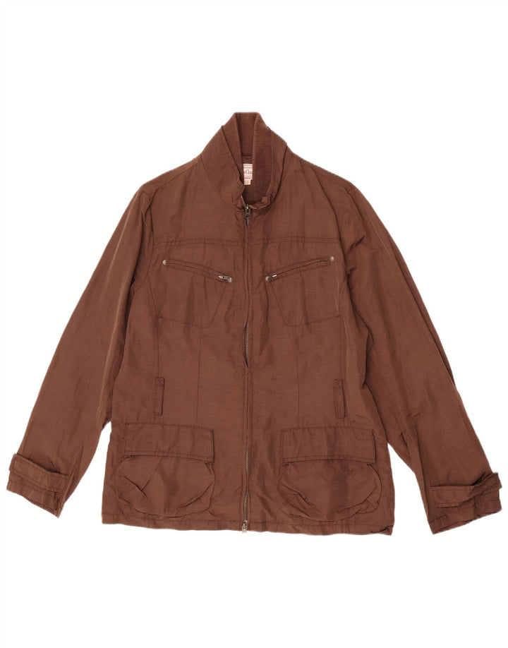 Damska kurtka użytkowa Marlboro Classics EU 44 XL, brązowa, lniana