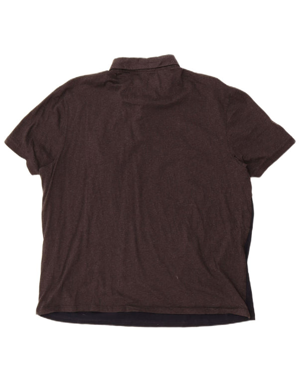 Męska koszulka polo Ted Baker, rozmiar 7, 3XL, granatowa, bawełniana w bloki kolorów