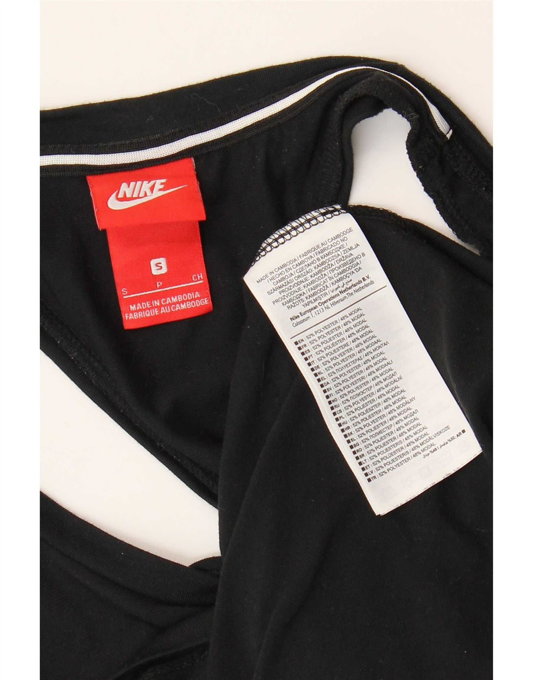 Damska kamizelka z grafiką Nike Top UK 10, mała, czarna, poliester