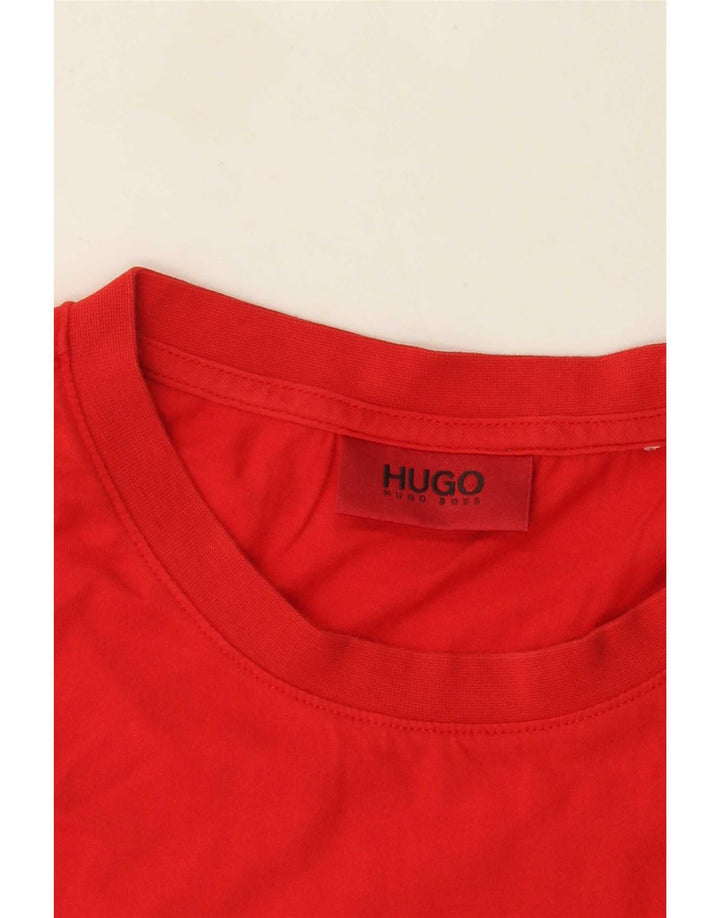 Męski T-shirt z grafiką Hugo Boss, mały, czerwony
