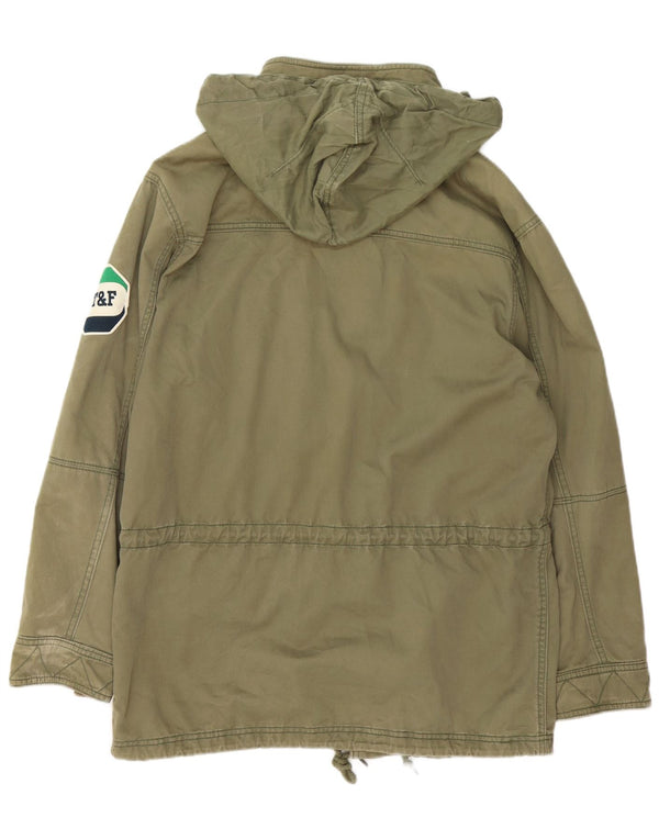 Męska kurtka parka z kapturem NIKE UK 39/41, średnia bawełna khaki