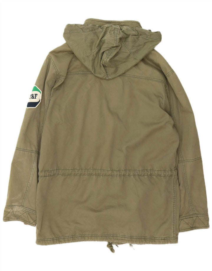 Męska kurtka parka z kapturem NIKE UK 39/41, średnia bawełna khaki