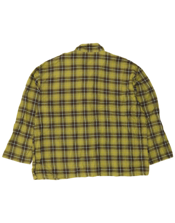 EDDIE BAUER Męska koszula flanelowa 2XL, bawełniana w zieloną kratkę