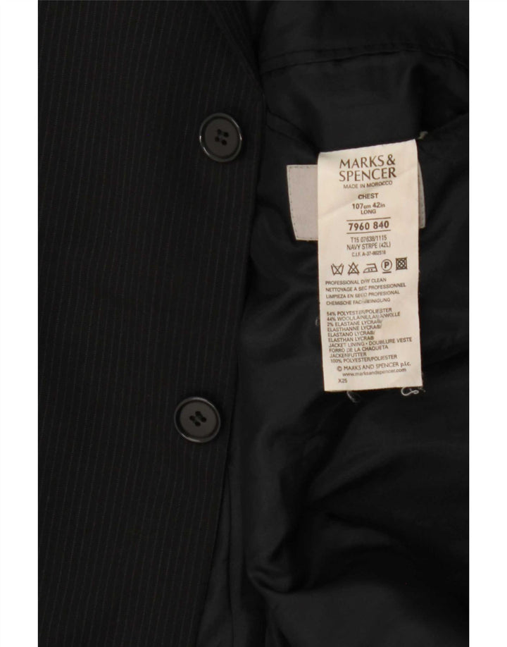 Marks & Spencer Męska marynarka UK 42, duża, granatowa, klasyczna w paski