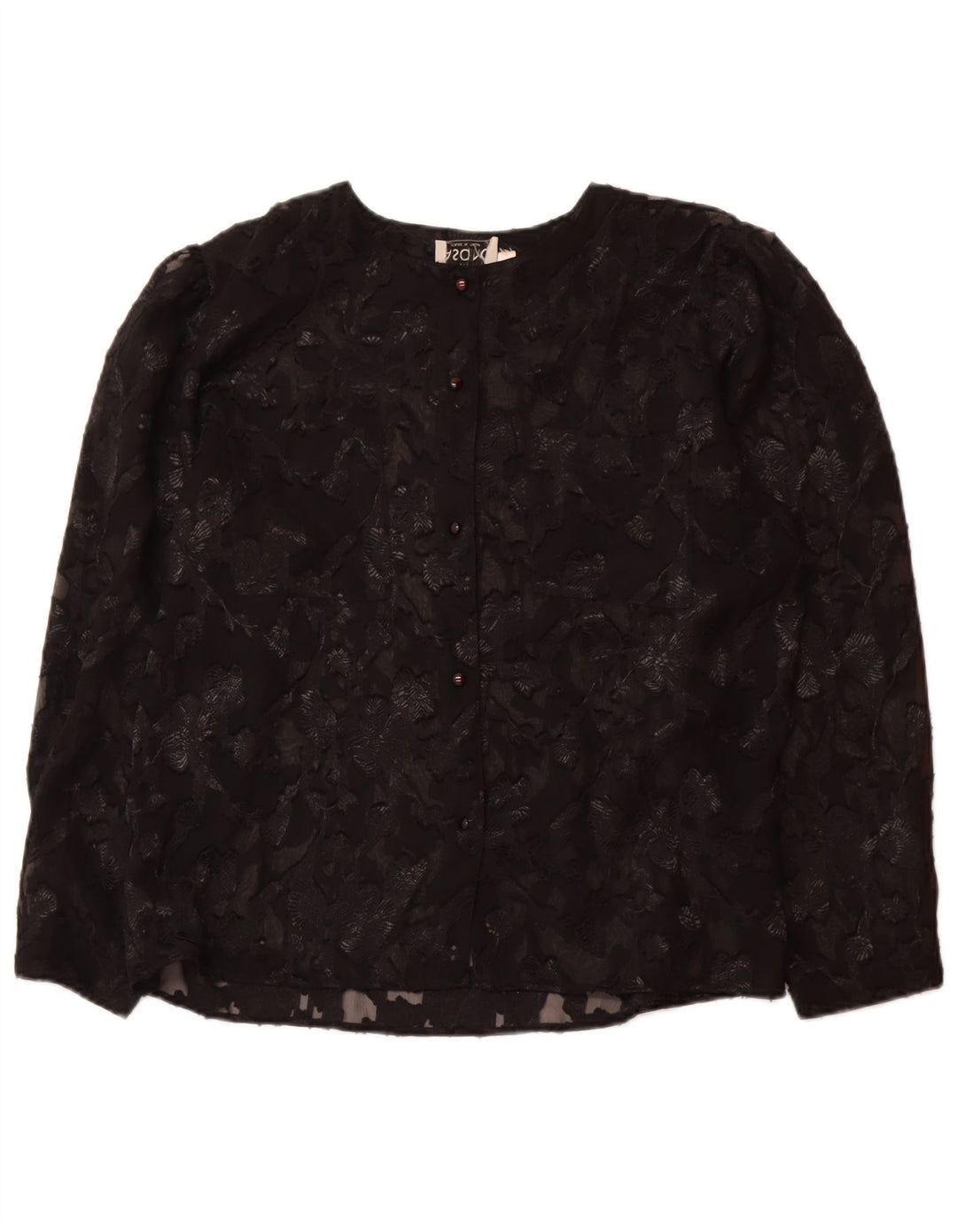 FASCINO Womens Shirt Blouse IT 46 Large Black Floral