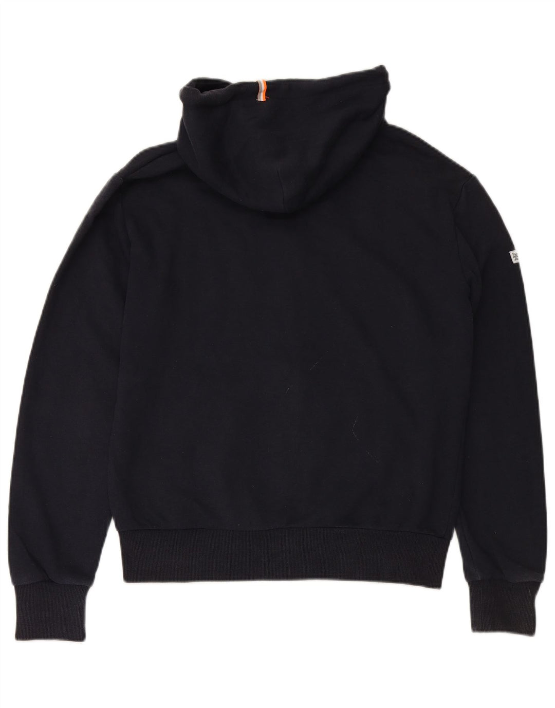 SUPERDRY Męski sweter z kapturem i zamkiem błyskawicznym, duży, granatowy, bawełniany