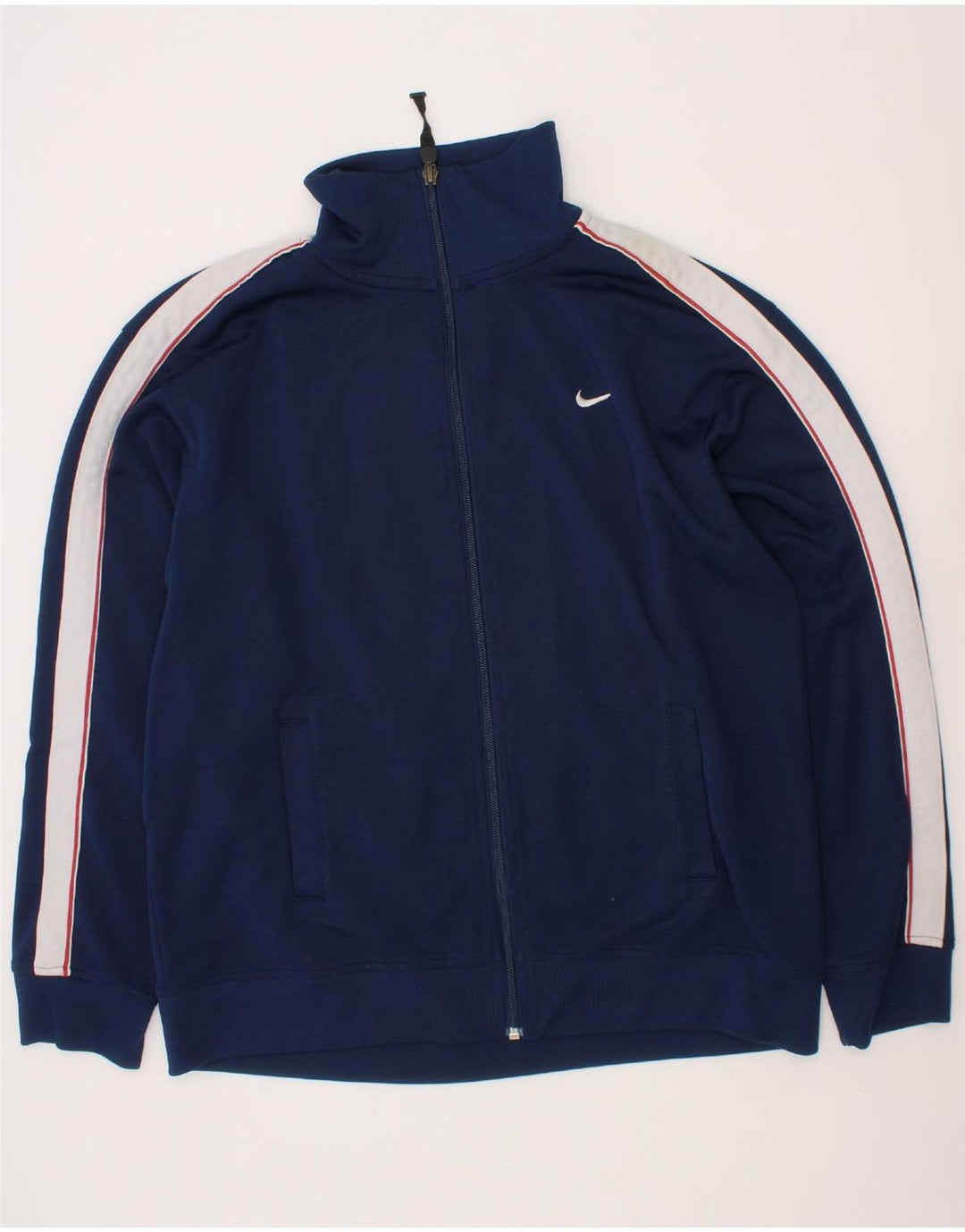 NIKE Boys Tracksuit Top Jacket 14-15 Years Large  Navy Blue Colourblock Vintage Nike and Second-Hand Nike from Messina Hembry 