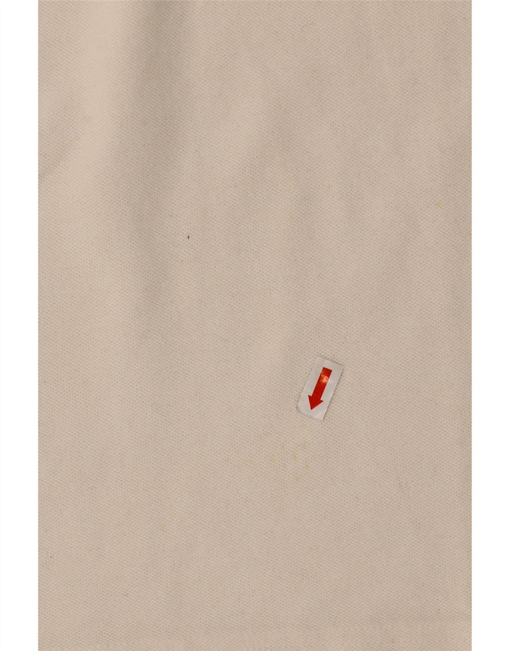 Damska koszulka polo LACOSTE, rozmiar 38, średnia, biała, bawełniana