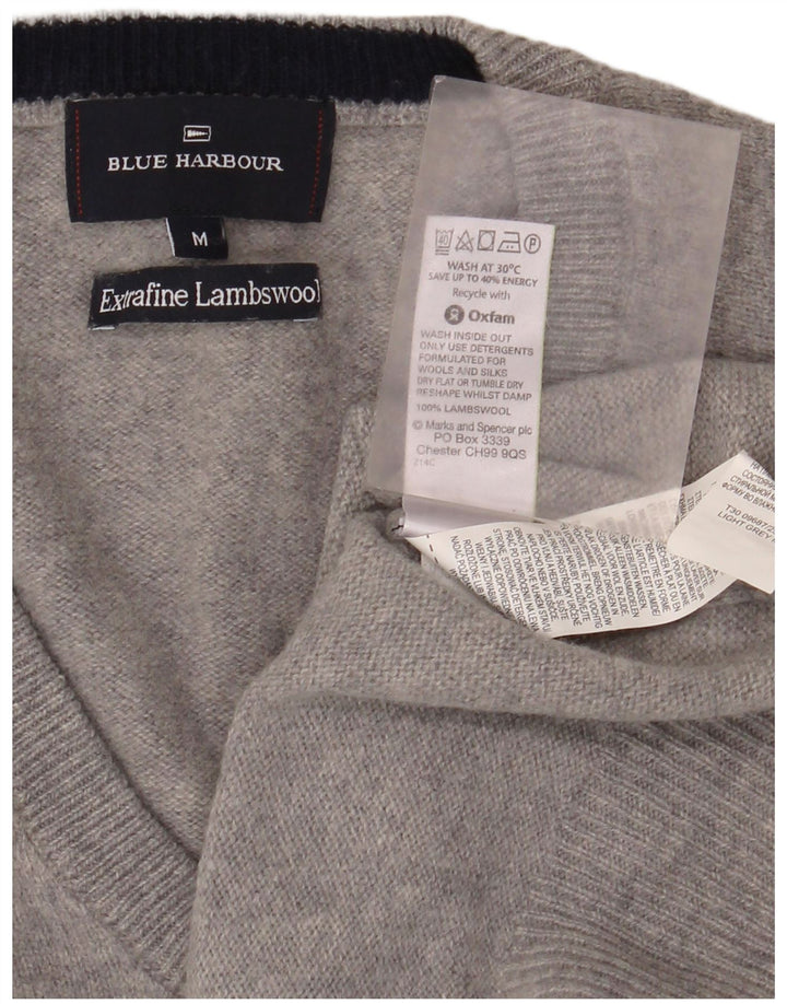 Sweter damski Marks & Spencer Blue Harbor z dekoltem w kształcie litery V, UK 14, średni szary