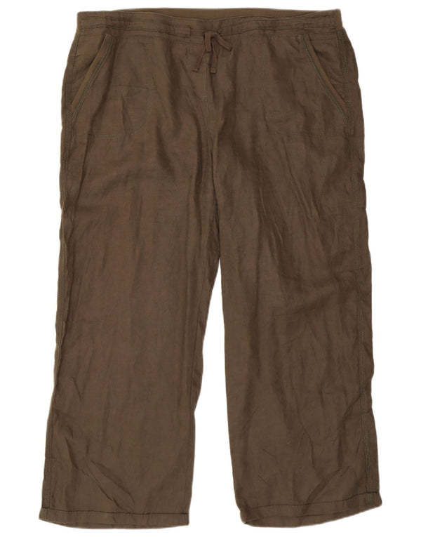 Spodnie damskie Marks & Spencer proste UK 20 2XL W40 L28 Khaki