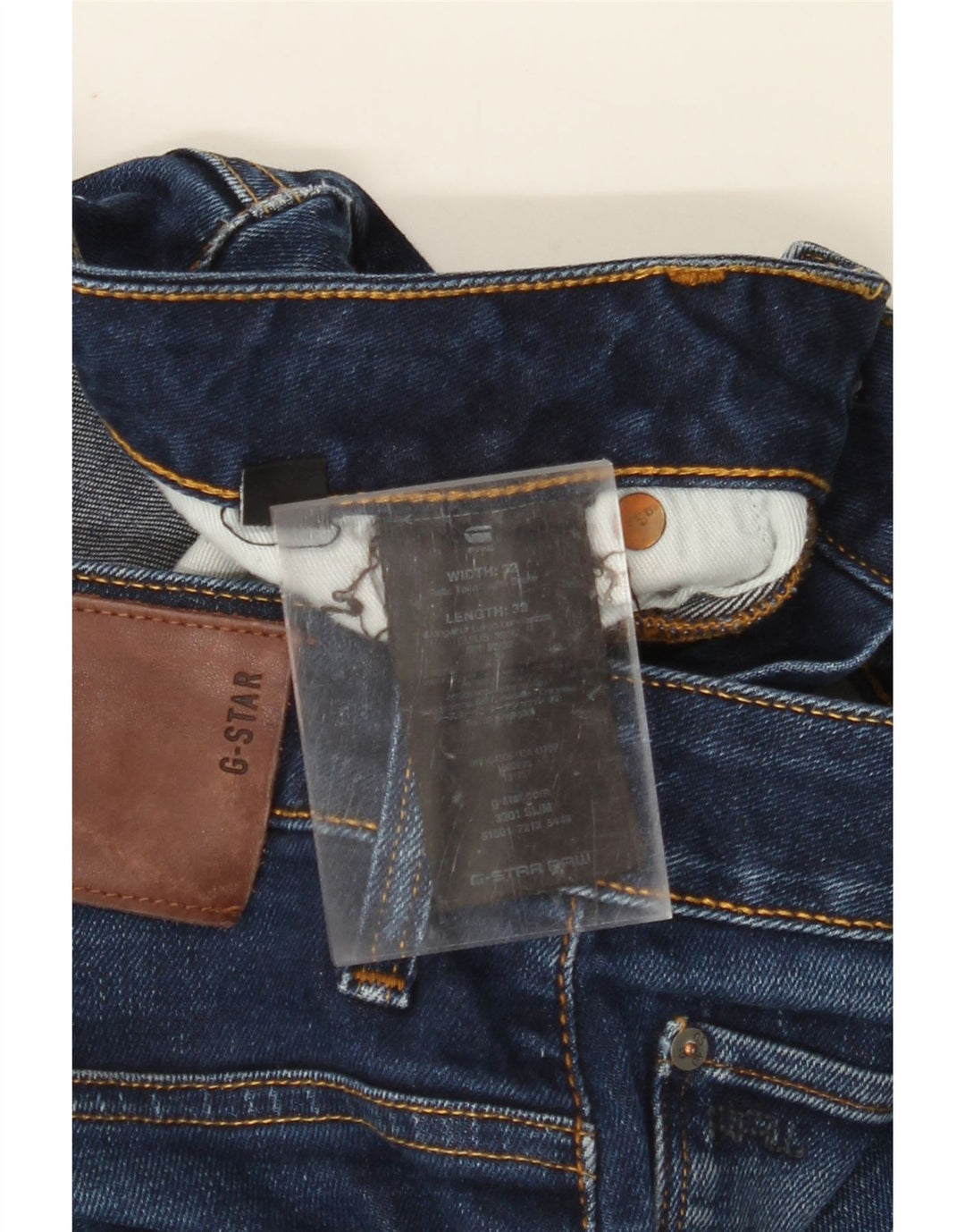 Męskie jeansy slim G-STAR W32 L32 Granatowa bawełna