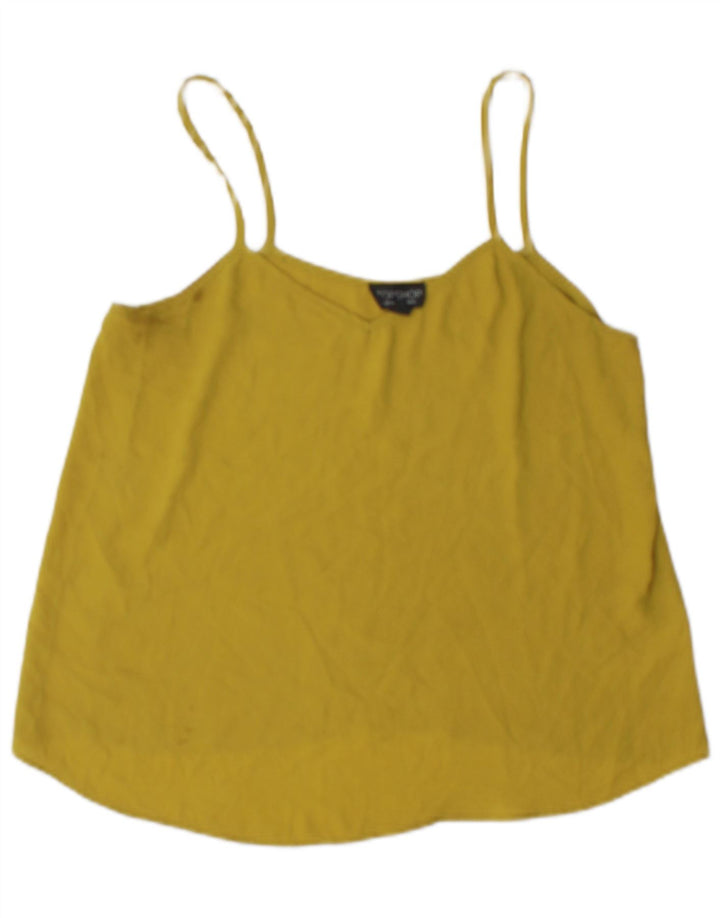 Topshop damski top na ramiączkach UK 10, mały, żółty poliester