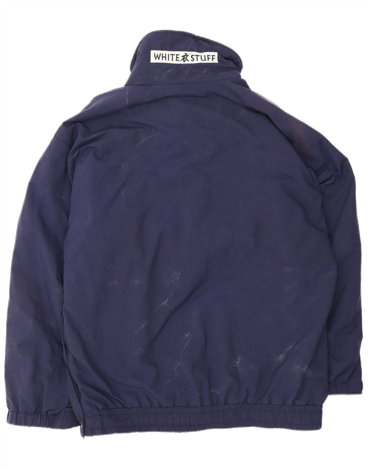 WHITE STUFF Mens Pullover Sherpa Rain Jacket UK 38 Medium Navy Blue