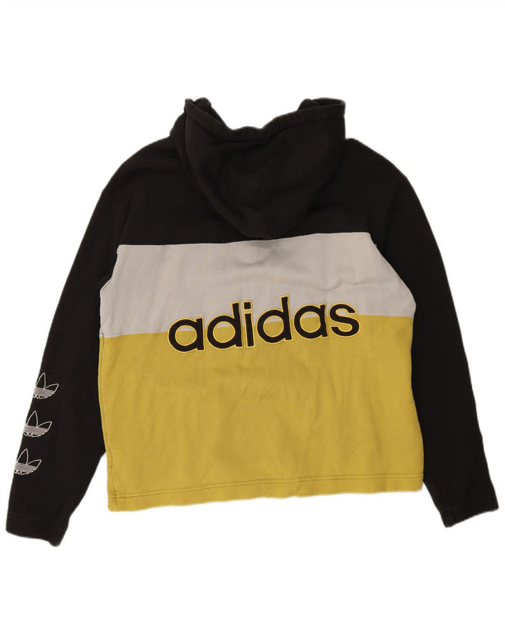 Męski sweter Adidas z grafiką i zamkiem błyskawicznym, średni wielobarwny blok kolorów