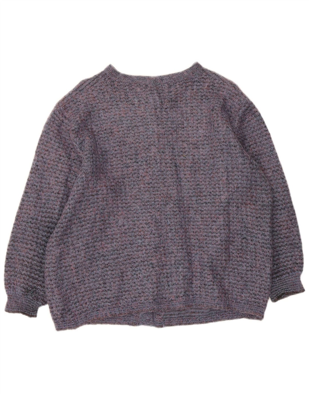 Sweter damski w stylu vintage, rozpinany UK 16, duży niebieski
