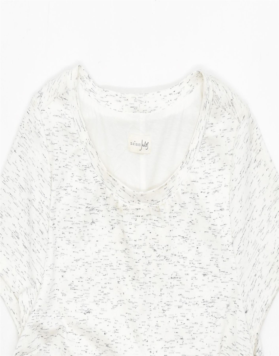 MAISON JULES Womens Basic Dress UK 12 Medium Off White Flecked | Vintage | Thrift | Second-Hand | Used Clothing | Messina Hembry 