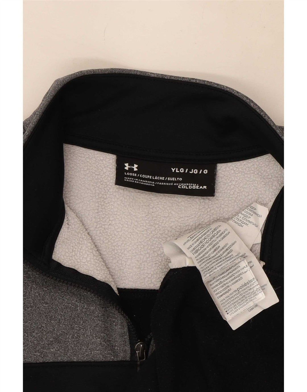 Chłopięcy dres Under Armour Cold Gear z pulowerem na 11-12 lat, duży, szary
