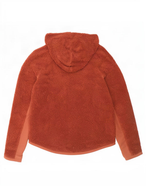 Damski sweter z kapturem, oversize, polarowy Nike, UK 10, mały, brązowy poliester