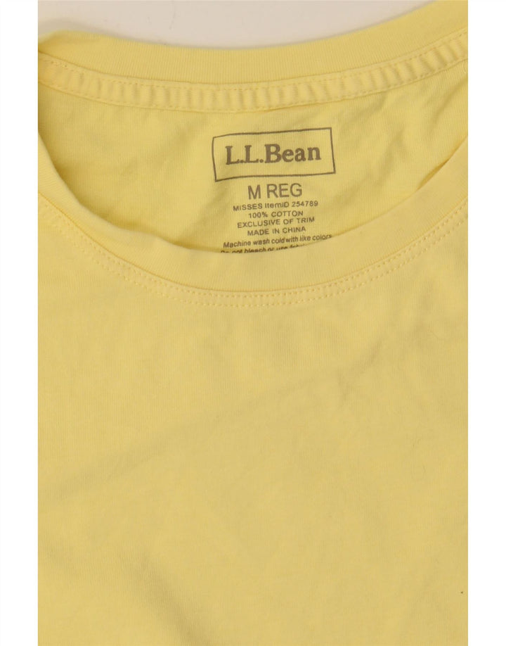L.L.BEAN Womens Top Long Sleeve UK 14 Medium Yellow Cotton Vintage L.L.Bean and Second-Hand L.L.Bean from Messina Hembry 