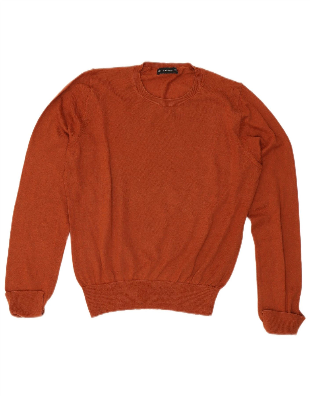 Sweter damski ZARA z okrągłym dekoltem UK 14, duży pomarańczowy