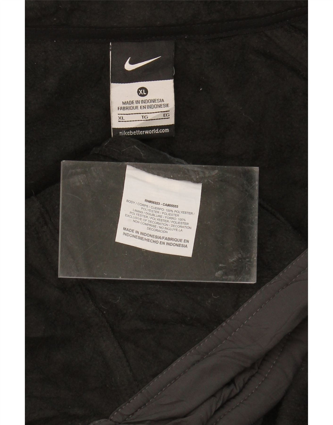 NIKE Mens Tracksuit Top Jacket XL Grey Polyester Vintage Nike and Second-Hand Nike from Messina Hembry 