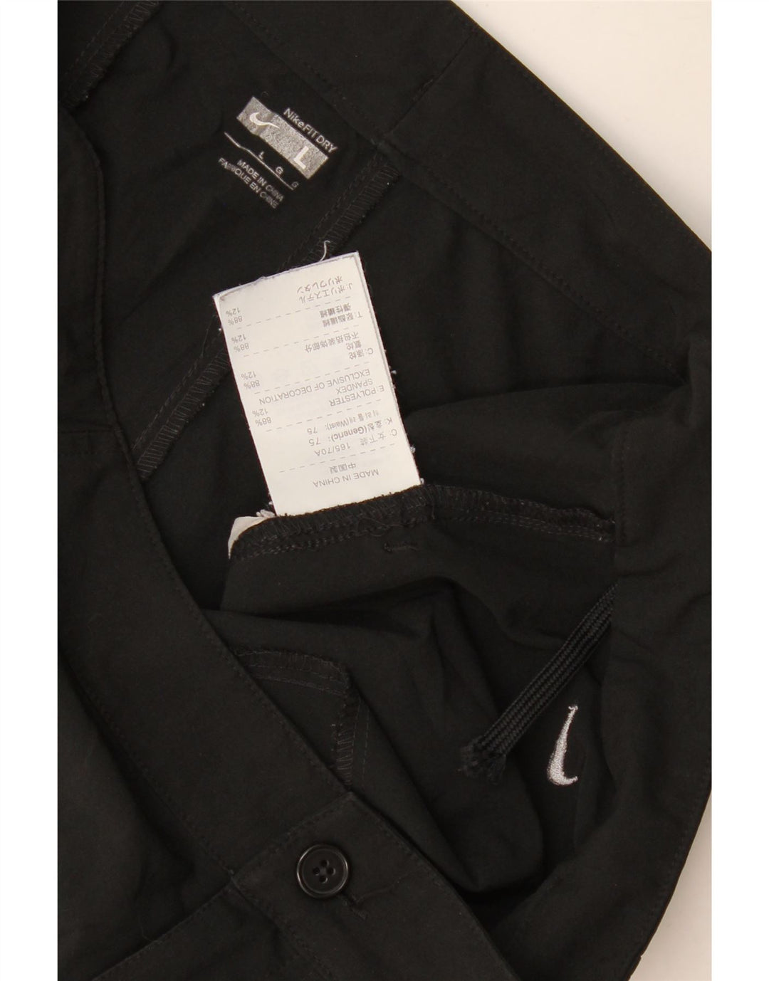 Damskie spodenki na co dzień Nike, duże, W32, czarne, poliestrowe