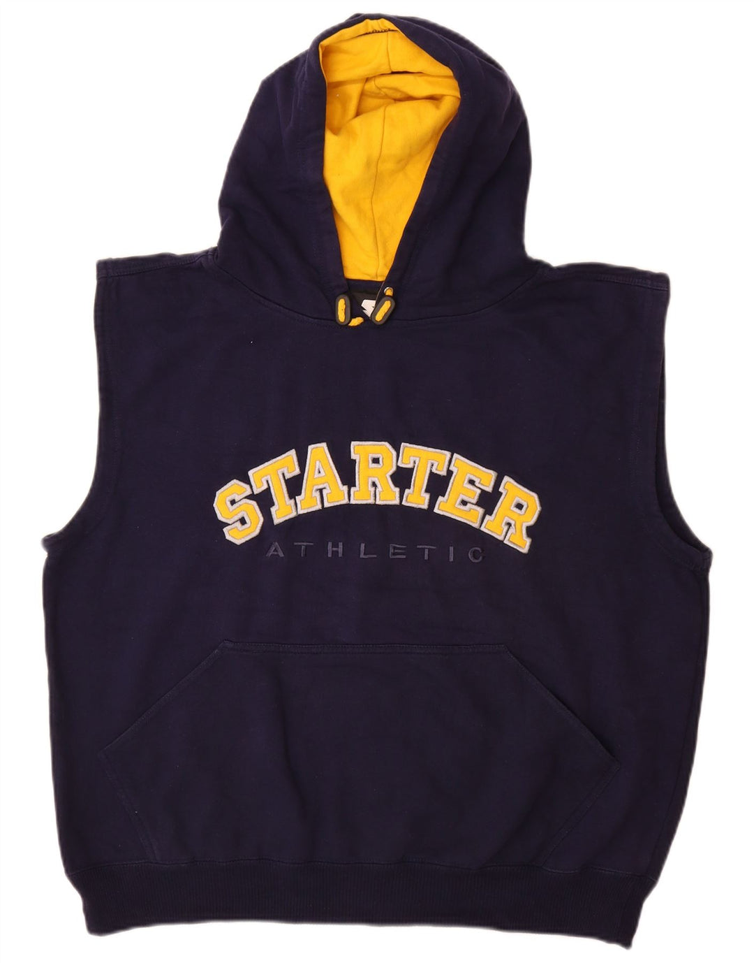 Męski sweter bez rękawów z grafiką STARTER, duży, granatowy, bawełniany