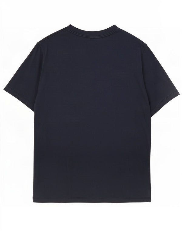 Emporio Armani Mens Graphic T-Shirt Top Medium Navy Blue Cotton