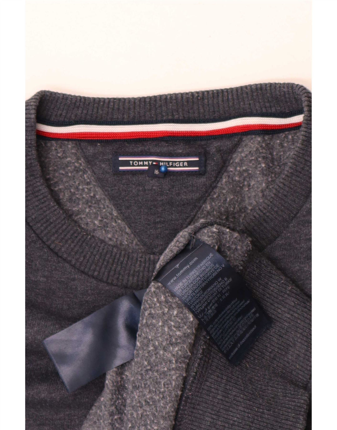 Bluza chłopięca Tommy Hilfiger 15-16 lat, szara bawełna