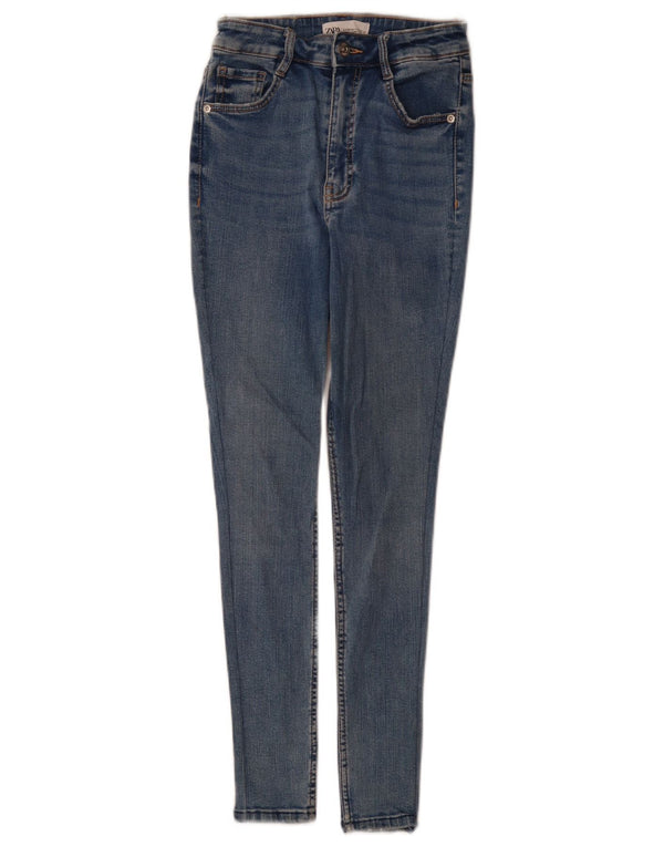 Damskie jeansy skinny Zara EU 34 2XS W24 L28 Niebieskie
