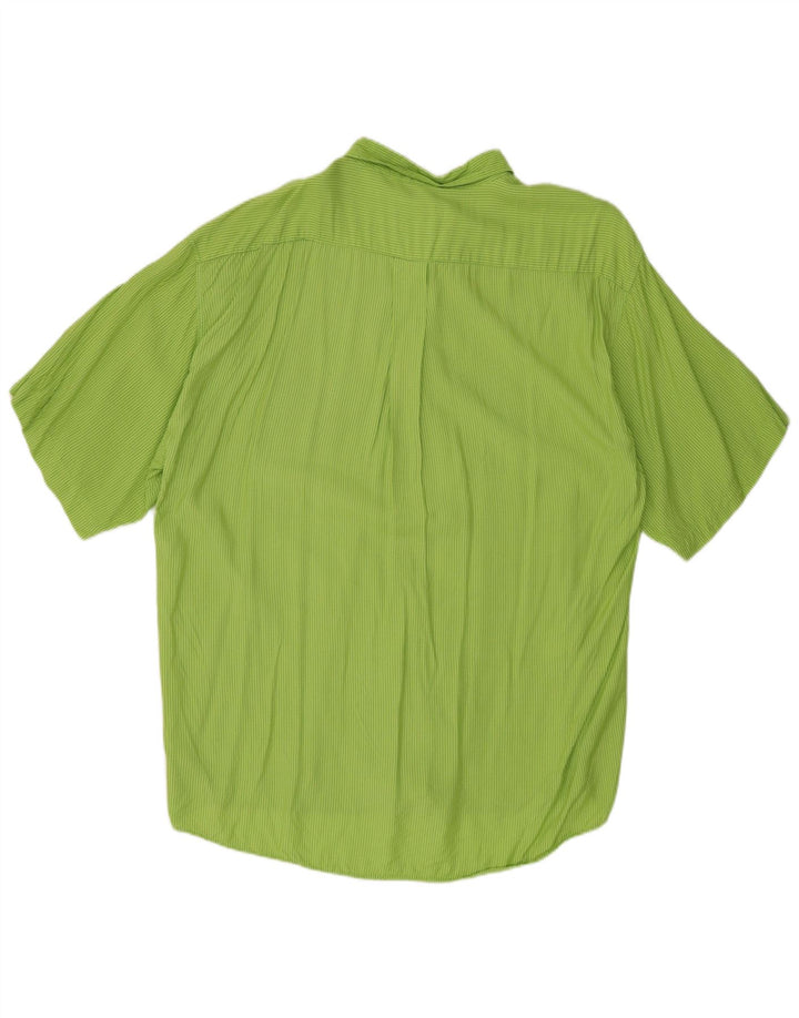 Koszula męska z krótkim rękawem TIPO S, XL, w zielone prążki