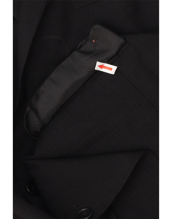 Męska marynarka Michael Kors z długim rękawem, zapinana na 2 guziki, UK 46 3XL, czarna wełna