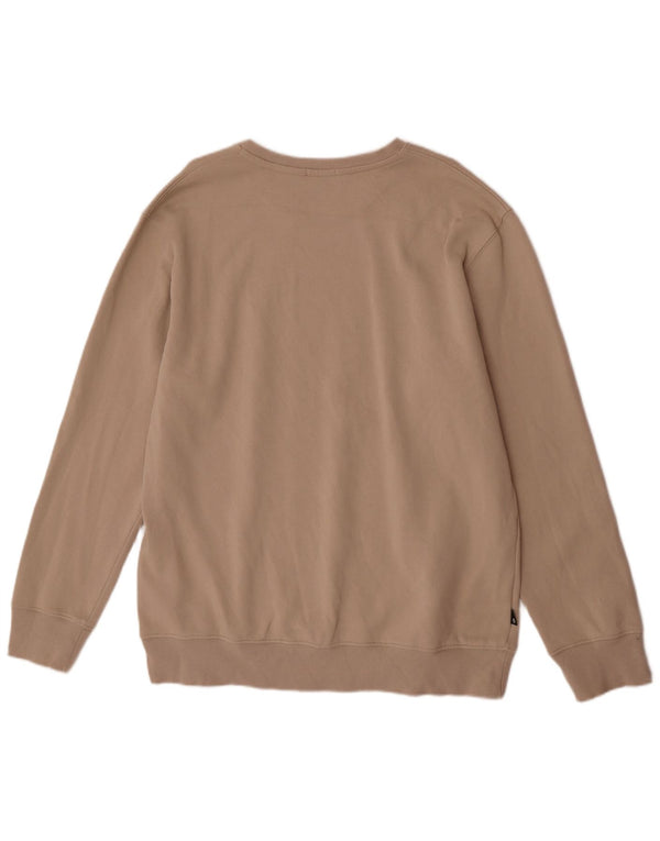 Męska bluza Timberland z grafiką o regularnym kroju, sweter XL, beżowa bawełna