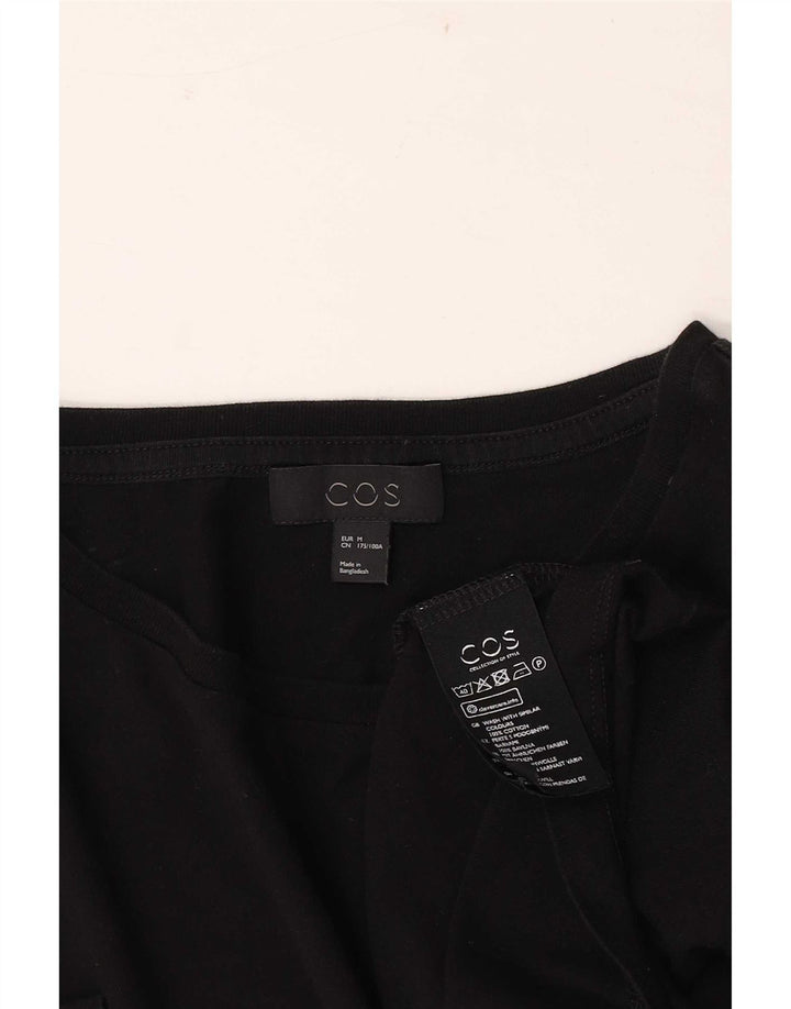 Cos Męski T-shirt Top Średni Czarny Bawełniany