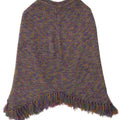 Vintage damski sweter poncho UK 14, duży, wielobarwny nakrapiany