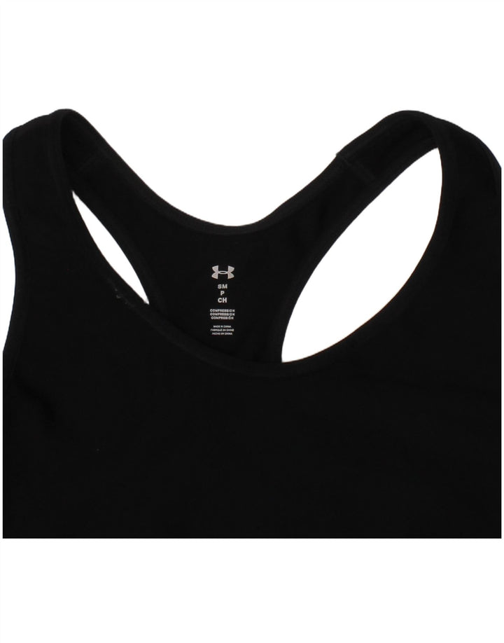 Damski top sportowy z grafiką Under Armour, mały, czarny, poliestrowy sportowy