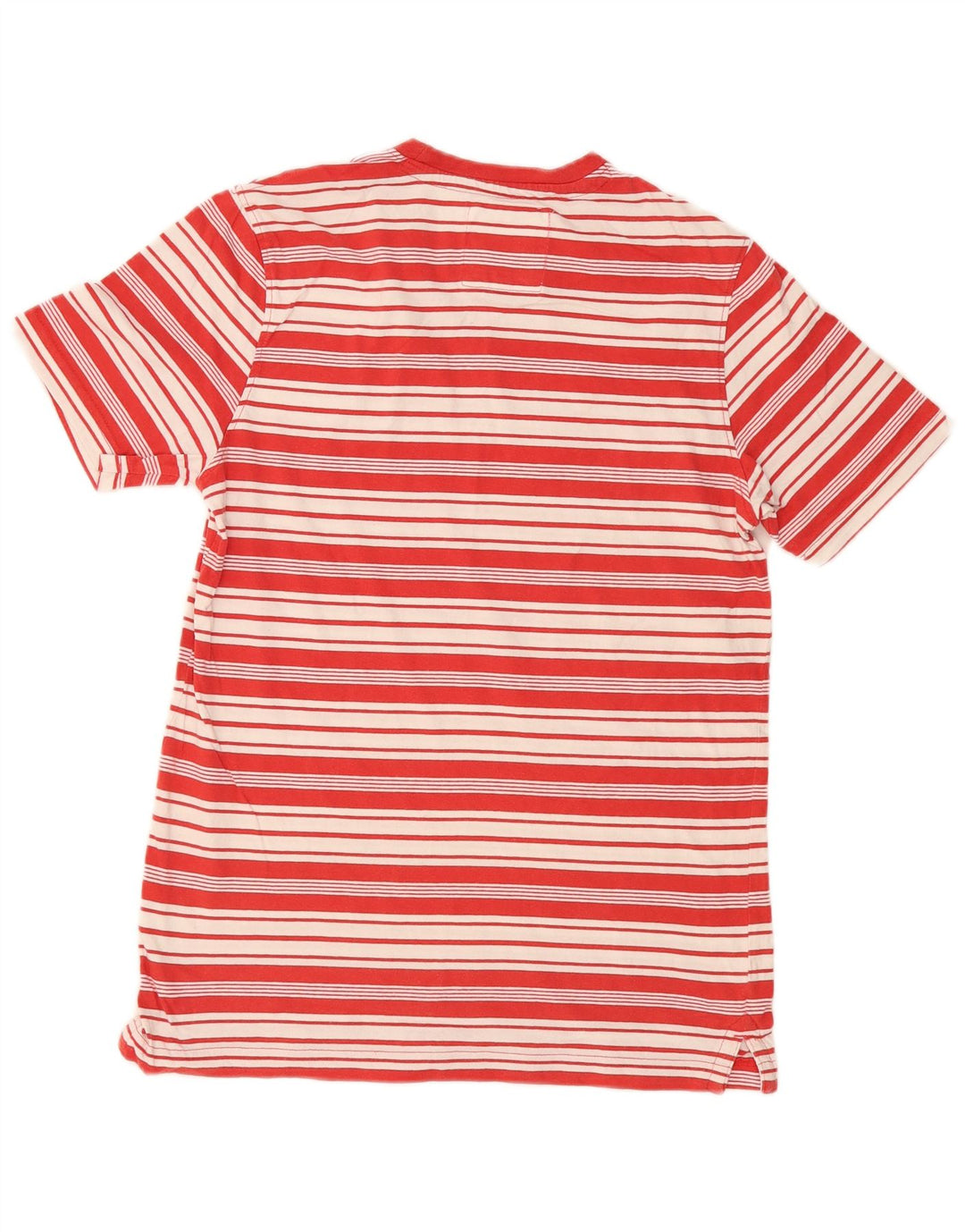 Crew Clothing Męski T-shirt Top, bawełniany, w średnie czerwone paski